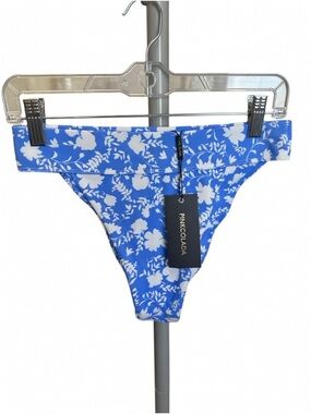 Pink Soda Blue Floral Bikini Bottom